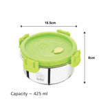 NanoNine Insulock 450ml Green Double Wall Insulated Stainless Steel Lunch Box.