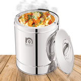 NanoNine Hot King 10 L Double Wall PUF Insulated Stainless Steel Serving Pot with Steel Insulated Lid.