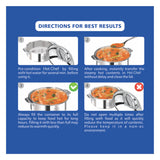 NanoNine Hot Chef Double Wall Insulated Hot Pot Stainless Steel Casserole with Steel Lid