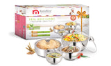 NanoNine Stainless Steel Meal Serve Gift Set No.3 (Roti Saver Small + Gravy Pot Nano, Mini, Small)