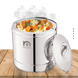 Nanonine Hot King 2.5 L Double Wall PUF Insulated Stainless Steel Serving Pot with Steel Insulated Lid.