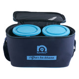NanoNine Tiffiny Mid Day 260 ml X 4 Double Wall Insulated Stainless Steel Lunch Box, Royal Blue.