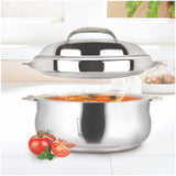 NanoNine Belly Premium 1.1 L Double Wall Insulated Hot Pot Stainless Steel Casserole with Steel Lid.