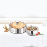 NanoNine Stainless Steel Meal Serve Gift Set No.1 (Roti Saver & Gravy Pot Mini)