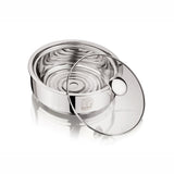 NanoNine Chapati Server 1.25 L Double Wall Insulated Stainless Steel Serve Fresh Roti Pot with Steel Coaster and Glass Lid.