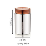 NanoNine Canistore 500 ml Single Wall Stainless Steel Single Storage Container