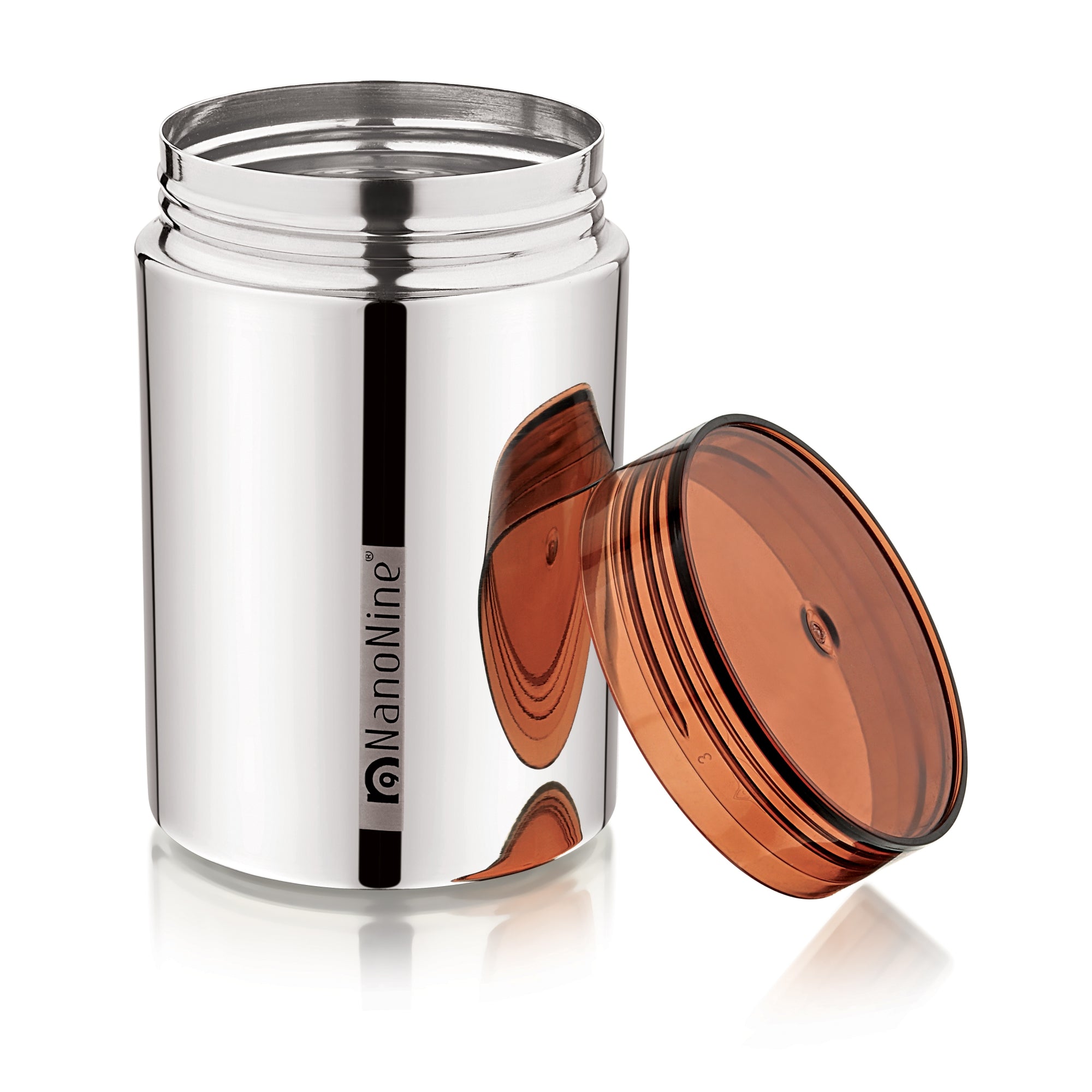 NanoNine Canistore 700 ml x 2 Single Wall Stainless Steel Single Storage Container.