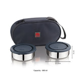 NanoNine Breaktime: Set of 2 (300ml X 2) Single Wall Stainless Steel Lunch Boxes