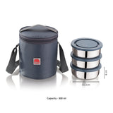 NanoNine Breaktime: Set of 3 (300ml X 3) Single Wall Stainless Steel Lunch Boxes