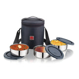 NanoNine Breaktime: Set of 3 (300ml X 3) Single Wall Stainless Steel Lunch Boxes