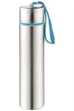 NanoNine Slim 300 ml, Blue Single Wall Stainless Steel Fridge Water Bottle.