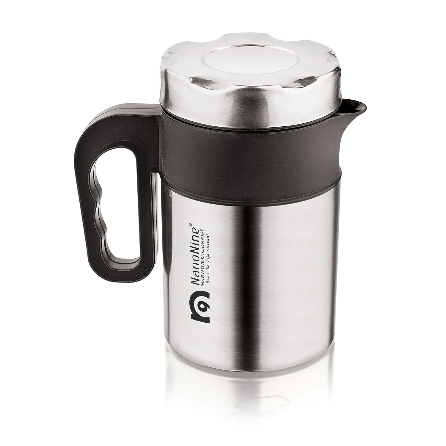 NanoNine T-Pot 1 L Double Wall Insulated Stainless Steel Flask.