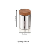NanoNine Royale Canistore 500 ml x 3 Single Wall Stainless Steel Storage Container Set of 3pc.